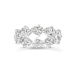 4.95 ct pear shape diamond eternity band in 14K white gold with 16 pear diamonds by Renacci Jewelry